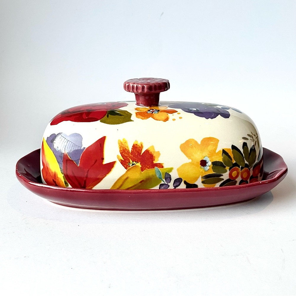 Pioneer Woman Timeless Floral Butter Dish